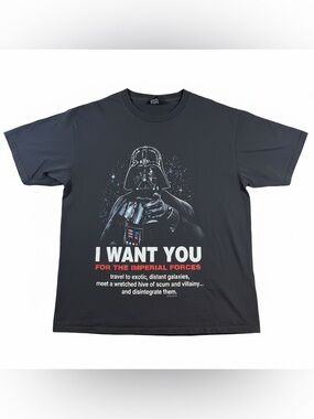 Vintage 90s Star Wars Darth Vader I Want You Imperial Forces Tee Changes USA XL